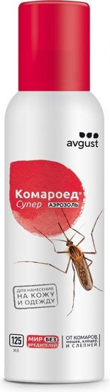 Аэрозольный инсектицид Август Комароед Супер 125 мл