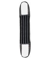 Мочалка массажная с ручками 36x12 см цвет чёрно-белый