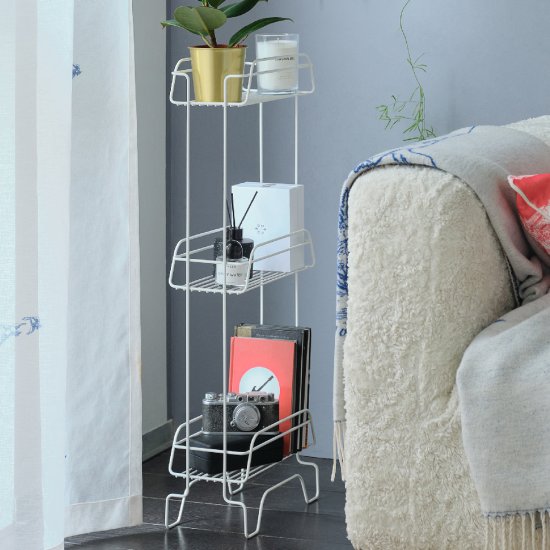 Стеллаж для ванной ЧМЗ Модулус 502-009-02 прямой трехъярусный 15x78.5x30 см цвет белый