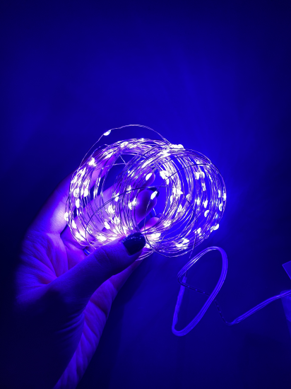 Электрогирлянда комнатная Uniel Роса 10 м 100 LED фиолетовый на батарейках