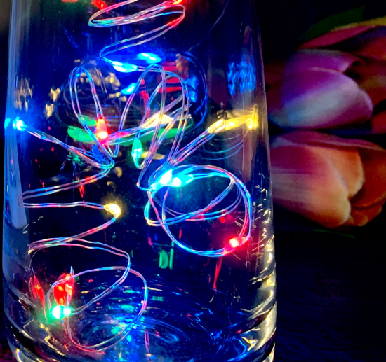 Электрогирлянда комнатная Uniel Роса 2 м 20 LED мультисвет на батарейках