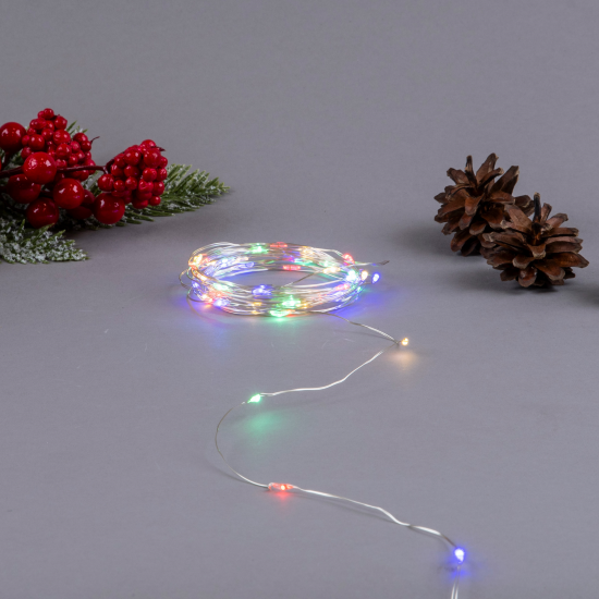 Электрогирлянда комнатная Uniel Роса 2 м 20 LED мультисвет на батарейках