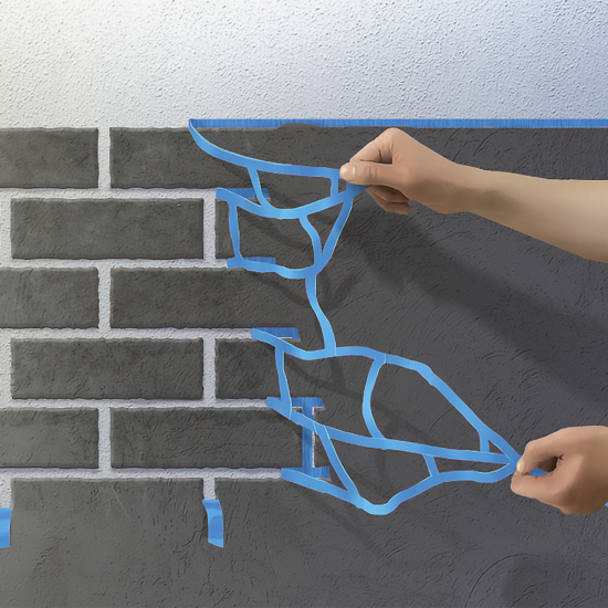 Лента малярная Unibob для имитации кирпичной кладки 10 мм х 40 м