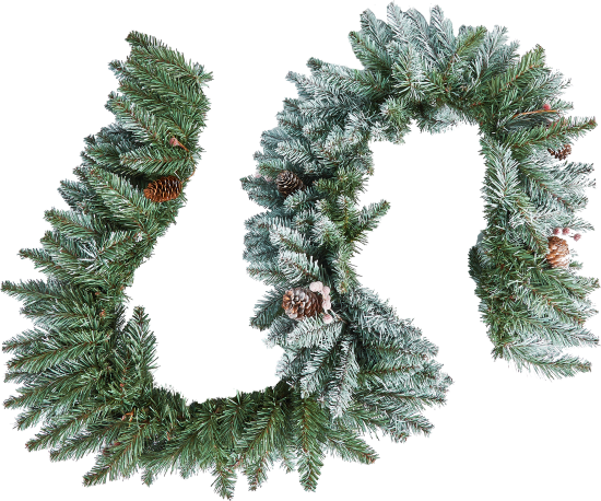 Гирлянда еловая с декором Beatrees заснеженная 1.8 м