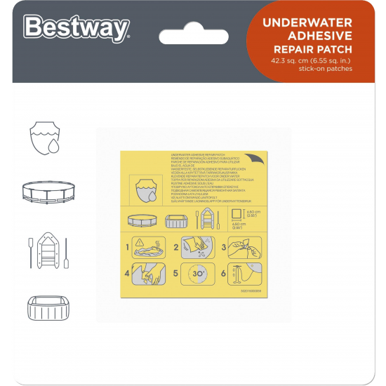 Заплата с подкладкой для ремонта водостока 10 ПВХ заплаток