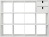 Стеллаж Spaceo KUB 12 секций 139.2x104.9x31.7 см ЛДСП цвет белый