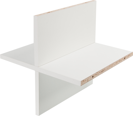 Полка крестовая для стеллажа Spaceo KUB 32.7x31.5 см ЛДСП цвет белый