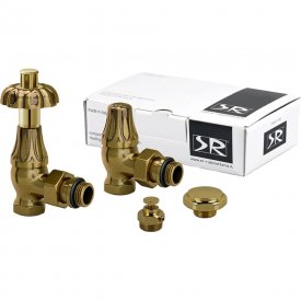 Комплект угловых декоративных вентилей SR Rubinetterie Floral Old Style