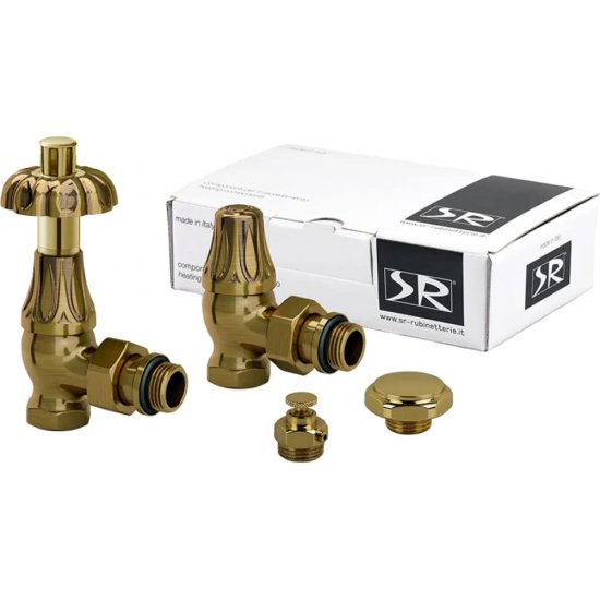 Комплект угловых декоративных вентилей SR Rubinetterie Floral Old Style