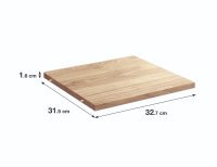 Полка для стеллажа Spaceo KUB 32.7x31.5 см ЛДСП цвет гикори джексон