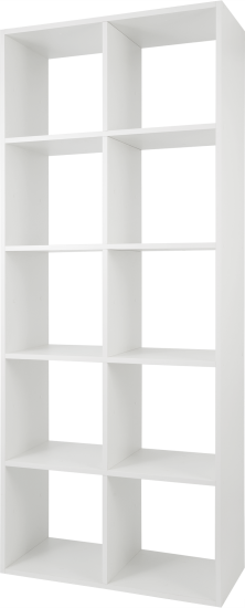 Стеллаж Spaceo KUB 10 секций 70.4x173.7x31.7 см ЛДСП цвет белый