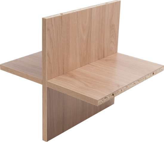 Полка крестовая для стеллажа Spaceo KUB 32.7x31.5 см ЛДСП цвет гикори джексон