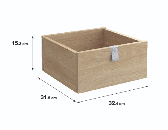 Выдвижной ящик Spaceo KUB 32.4x15.3x31.5 см ЛДСП цвет дуб