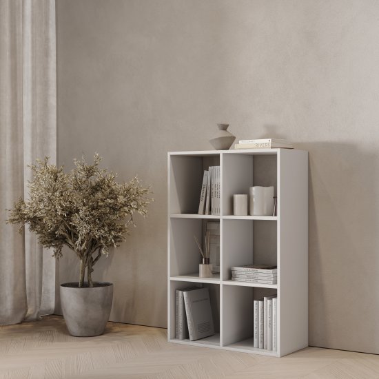 Стеллаж Spaceo KUB 6 секций 70.4x104.9x31.7 см ЛДСП цвет белый