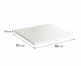 Полка для стеллажа Spaceo KUB 32.7x31.5 см ЛДСП цвет белый