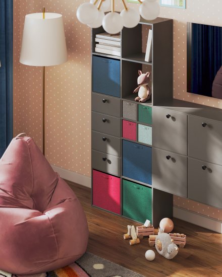 Полка для стеллажа Spaceo KUB 32.7x31.5 см ЛДСП цвет белый