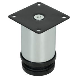 Ножка для мебели круглая ⌀50 мм высота 80 мм хром