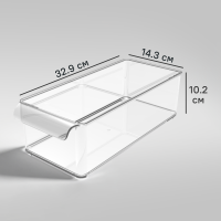 Органайзер Berossi 14.3x10.2x32.9 см 3.7 л полиэтилен без крышки цвет прозрачный