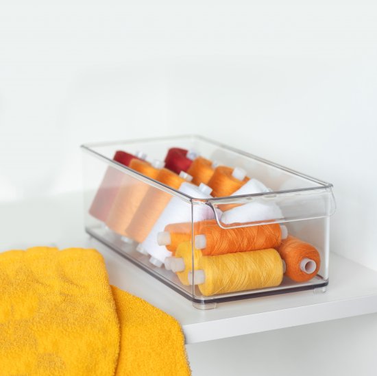 Органайзер Berossi 14.3x10.2x32.9 см 3.7 л полиэтилен без крышки цвет прозрачный