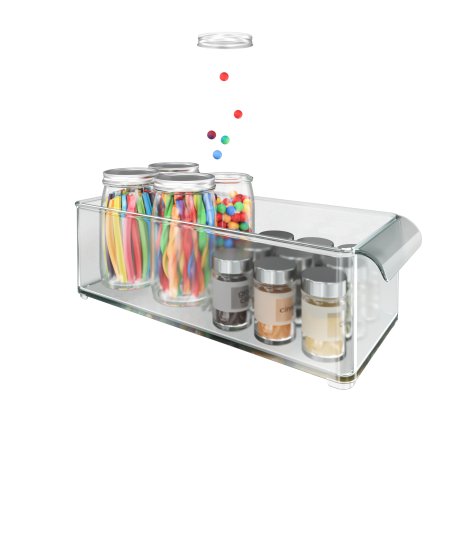 Органайзер Berossi 14.3x10.2x32.9 см 3.7 л полиэтилен без крышки цвет прозрачный