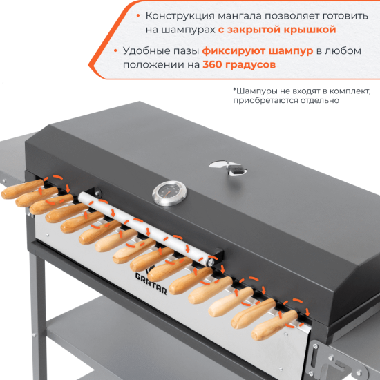 Мангал Gratar Professional P 3001 153x90x52 см сталь