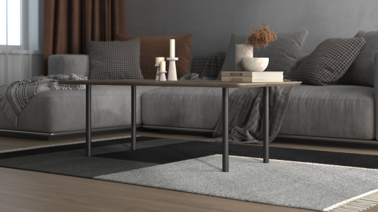 Ножка для мебели круглая ⌀30 мм высота 400 мм черная