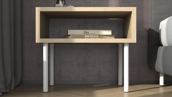 Ножка для мебели круглая ⌀30 мм высота 300 мм белый