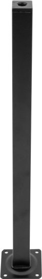 Ножка для мебели квадратная 25x25 мм высота 400 мм черная