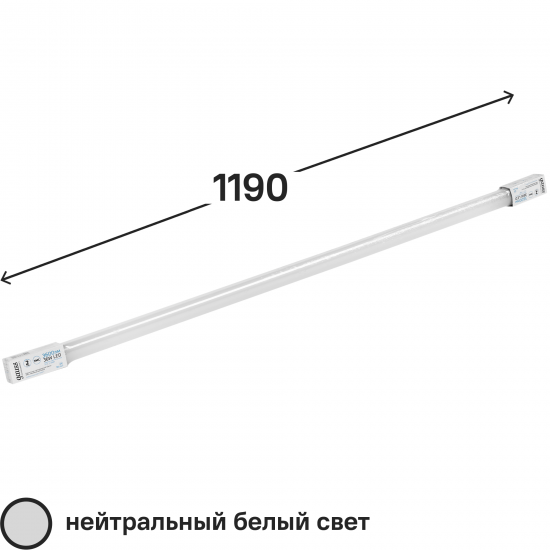 Светильник линейный светодиодный Gauss 1190 мм 36 Вт нейтральный белый свет