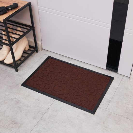 Коврик Inspire Lenzo 40x60 см полиэфир/резина цвет коричневый
