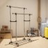 Этажерка для обуви Spaceo 60x35x20 см 2 полки пластик цвет чёрный