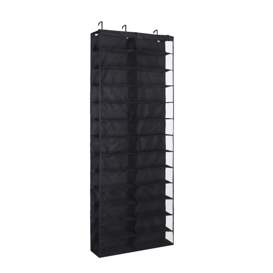 Органайзер для обуви подвесной Spaceo 59x160x15.2 см полиэстер цвет чёрный
