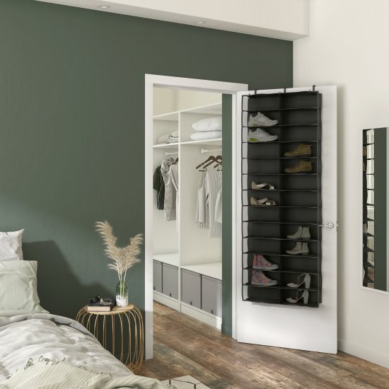 Органайзер для обуви подвесной Spaceo 59x160x15.2 см полиэстер цвет чёрный