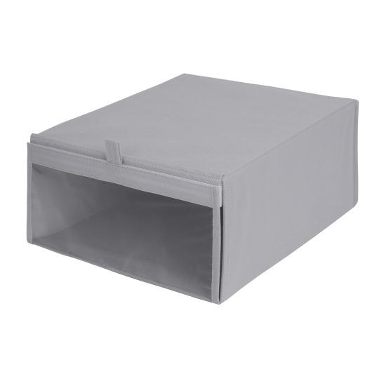 Коробка для обуви Spaceo 28x15x35 см полипропилен цвет гранит