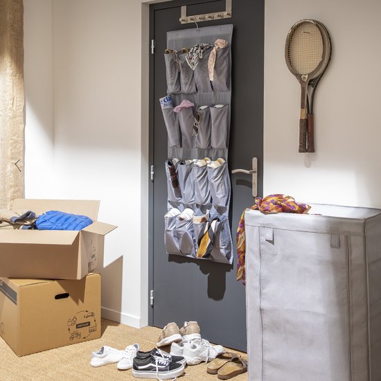 Органайзер для обуви подвесной Spaceo 51x140x15.4 см полиэстер цвет серый