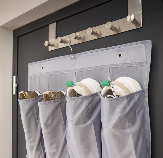 Органайзер для обуви подвесной Spaceo 51x140x15.4 см полиэстер цвет серый
