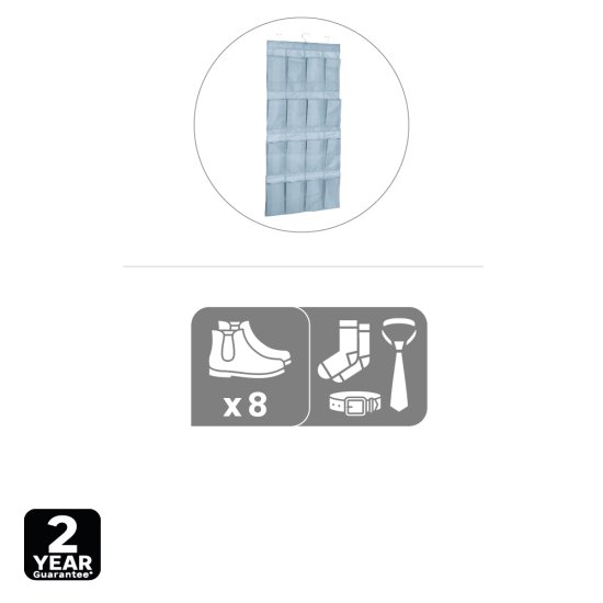Органайзер для обуви подвесной Spaceo 51x140x15.4 см полиэстер цвет серый