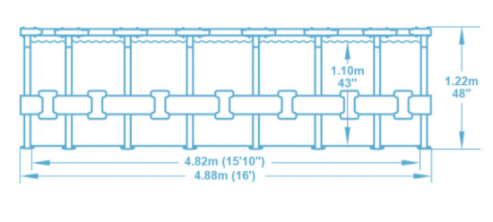 Бассейн каркасный Bestway 5612Z BW 488x122 см