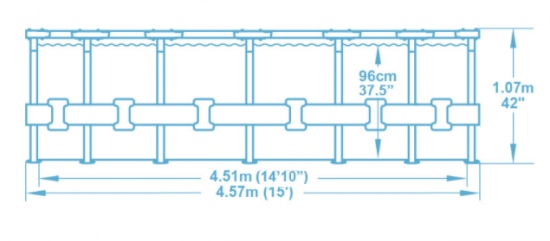 Бассейн каркасный Bestway 56488 BW 457x107 см