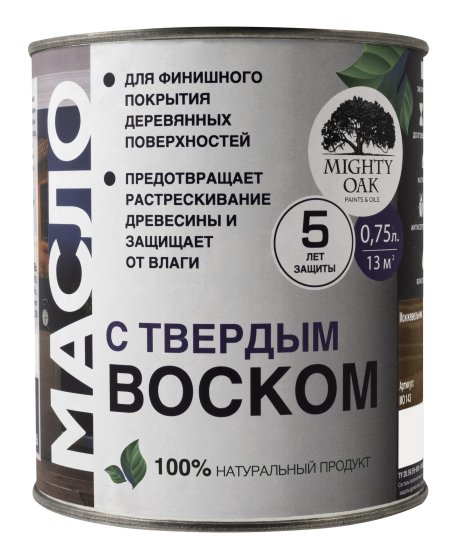 Масло с твердым воском Mighty Oak цвет можжевельник 750 мл