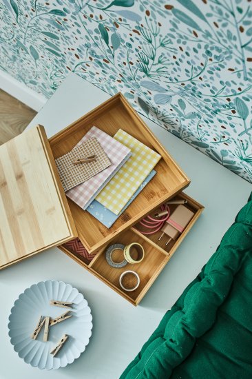 Коробка квадратная Sensea Bamboo 23x10x23 см