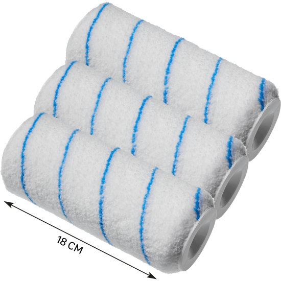 Валик сменный для водных красок Dexter 180 мм 3 шт