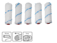 Валик сменный для водных красок Dexter 110 мм 5 шт