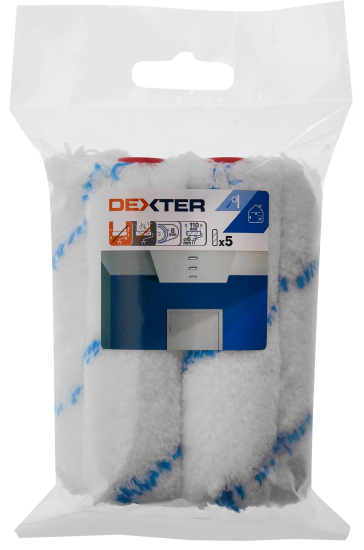 Валик сменный для водных красок Dexter 110 мм 5 шт