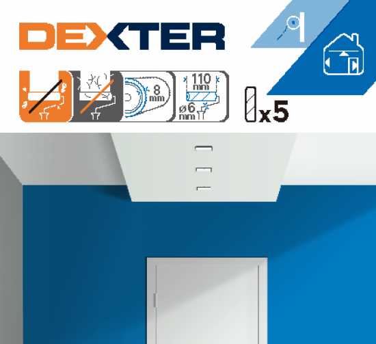 Валик сменный для водных красок Dexter 110 мм 5 шт