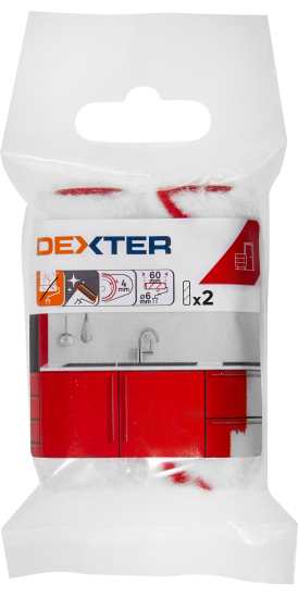 Мини-валик сменный для лака Dexter 60 мм 2 шт