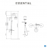 Душевая система верхний душ Essential Хр Sensea
