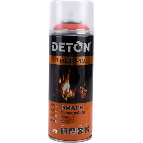 Термостойкая аэрозольная эмаль Deton THERMO