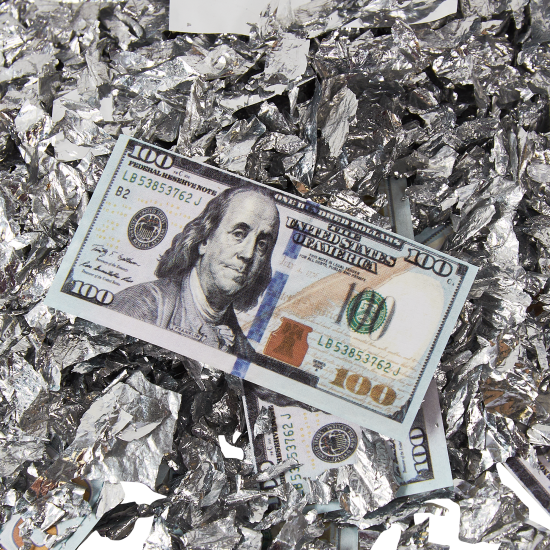 Пневмохлопушка Деньги 30 см