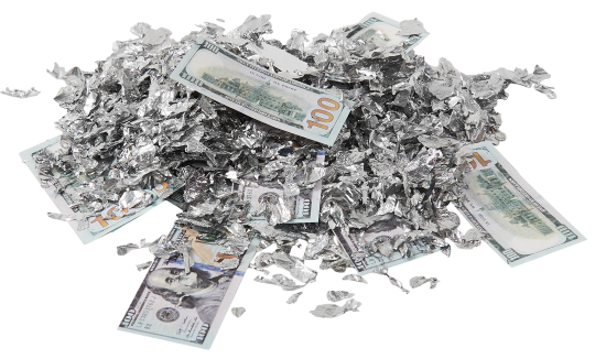 Пневмохлопушка Деньги 30 см